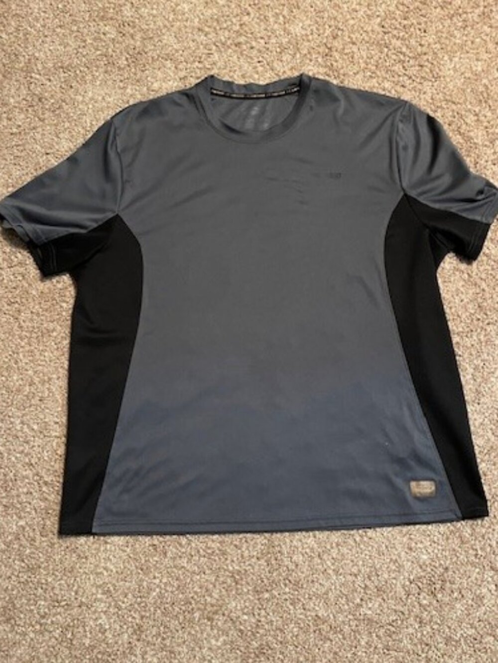 Copper Fit Live Limitless Gray with Black Sides Short Sleeve T-Shirt - XL